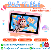 Tablet Anak Pintar 7-Inci Terlaris 2025 Wi-Fi 3000MAH MTK Quad Core Android 12 2GB+32GB Tahan Banting Edukatif