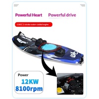 Nouveau modèle 2026 Planche de surf à moteur à essence 118cc refroidie par eau en fibre de carbone