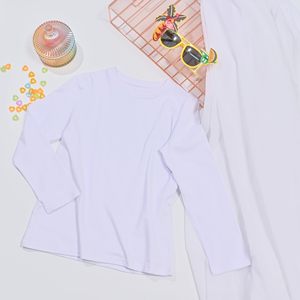 DTF Wärmeübertragung Blanko Sublimation T-<span class=keywords><strong>Shirts</strong></span> Damen Unisex Unifarben Großhandel Logo Individueller Druck T-Shirt Langarm Winter - Product Image 3