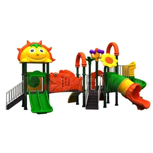 Equipo de juegos para niños Lanka Plastic Outdoor Play Ground para niños Climber Slide