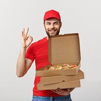 Boîtes à pizza en papier kraft de haute qualité APP 12x12x1,9 pouces pour pizzas maison, gâteaux, biscuits et travaux manuels