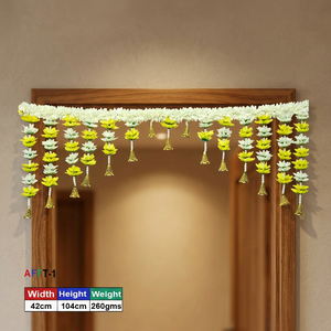 Guirnalda de Flores Artificiales de Caléndula y Jazmín - Plástico Reciclado y Tela de Alta Calidad - Product Image 2