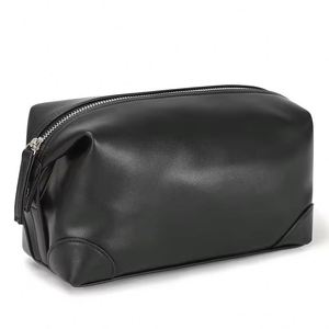 Neceser de Viaje Impermeable de Cuero PU Premium para Hombre, Bolsa Organizadora para Cosméticos y Artículos de Afeitado - Product Image 1