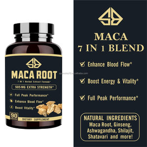 Cápsulas de fórmula 7 en 1 de Maca, Ginseng y Ashwagandha para hombres, para aumentar la energía y la vitalidad, y mejorar el rendimiento máximo para adultos. - Product Image 4