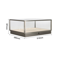 Vitrine en verre haut de gamme à vente chaude, présentoir portable pour montres, présentoir de comptoir en acier inoxydable pour bijoux avec serrure