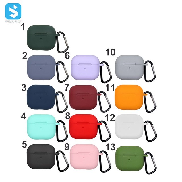 New Arrivals case for Airpods 3 Silicone Rubber Case for Airpods 2021 Soft Silicon Color Protective Cover Shell