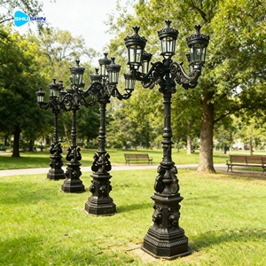 Lampadaire extérieur en bronze sur mesure, style antique, sculpture lumineuse décorative pour <span class=keywords><strong>jardin</strong></span> et parc - Product Image 2