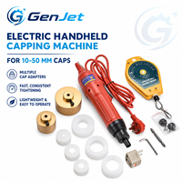 Machine de capsulage électrique portable GenJet, à commande manuelle, avec embrayage réglable, plage de bouchons à vis de 10 à 50 mm, pour l'emballage de petites séries