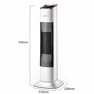 Calentador eléctrico con pantalla digital, control remoto, 2 niveles de calefacción y oscilación automática para calefacción de oficina en casa - Product Image 2