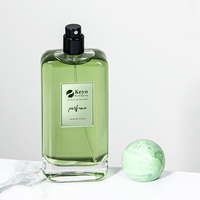 Nouveau style de flacon de parfum de luxe vide en verre de 100 ml avec pulvérisateur mat et boîte pour bouchon