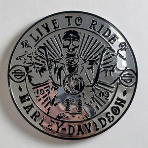 Pegatina de calavera para cola de coche y carrocería de motocicleta, etiqueta de metal de aluminio duradera para decoración de la tapa del tanque de combustible - Product Image 1