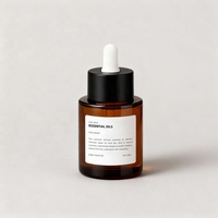 Flacon compte-gouttes en verre 20 ml avec impression UV, logo personnalisé, emballage cosmétique pour huile capillaire et huile à barbe, commande en gros