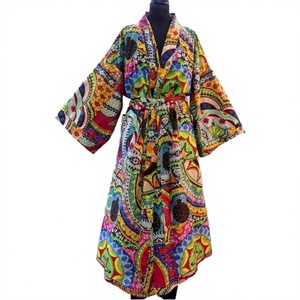 Kimono de Lujo para Mujer, 100% Seda, Elegante, Ligero, Multicolor, con Cordón Ajustable, Transpirable, Bata de Dormir para Verano y Otoño - Product Image 3