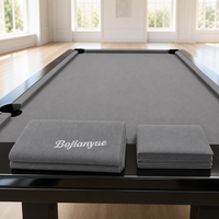 Toile de billard bleu roi pour rechapage de table de billard avec 6 bandes prédécoupées pour rail en bois d'acajou