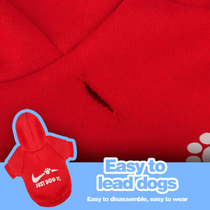 Sudadera con Capucha para Perro, Diseño de Bloques de Color con Logotipo Personalizado, Tejido Suave, Sudadera para Cachorro, Venta al Por Mayor, Disponible en Stock - Product Image 2
