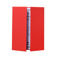 Funda Protectora Triple Plegable A4 con Acabado Perlado Brillante y Esmerilado para Tarjetas de Identificación, Cartas de Nombramiento, Certificados de Capacitación y Documentos