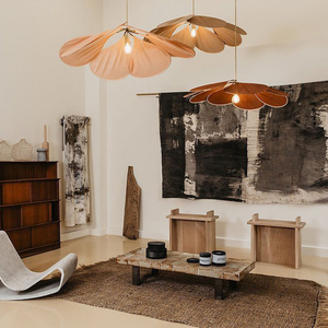 Đèn chùm phong cách Nhật Bản Wabi-sabi, vải sáng tạo, phòng ăn, phòng khách, phòng ngủ, nhà nghỉ, phòng trà, quán bar, thiết kế <span class=keywords><strong>Scandinavian</strong></span>, phong cách Trung Hoa mới - Product Image 1