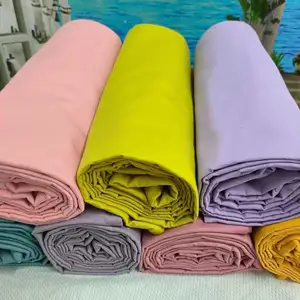 100% Polyester USA Direct Manufacturer Sell Solid Bed Sheet Fabric For Hotel Home Textile 130gsm