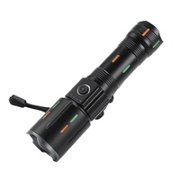 Lampe torche LED rechargeable avec batterie 26650, étanche IP54, faisceau réglable, mode SOS, charge USB pour le camping