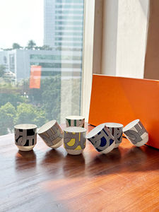 New European Style Runway Pattern Concentrated Bone China 7 Tea Cups - Product Image 5