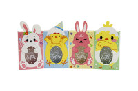 Boîtes en papier pour friandises à thème de Pâques avec fenêtre, design lapin et poussin, pour fête de Pâques, cadeaux, friandises, boîtes en papier pour cadeaux