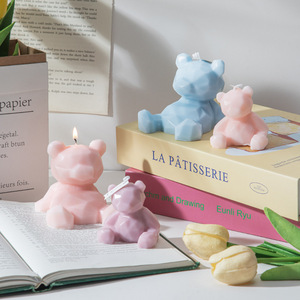 Bear Shape Scented Candle Birthday Party Decoration Ornament Cute Animal <b>Paraffin</b> Wax Soy Wax Aroma - Product Image 2