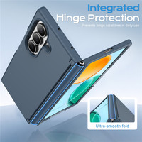 Coque rigide anti-traces de doigts en PC pour Samsung Z Fold 8 Ultra 8 7 6 avec protection intégrale de la charnière et support caché intégré – Housse hybride pour téléphone portable