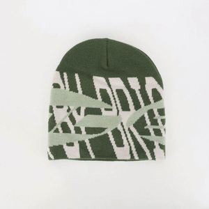 Chapeau beanie en acrylique jacquard rayé de haute qualité, brodé à la main, unisexe, pour l'hiver, circonférence de la tête 56-58 cm, usage quotidien - Product Image 1