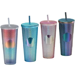 Best Sellers 2021 Travel 24oz Double Wall Tumbler Cups Plastic Drinkware With Lid And Straw