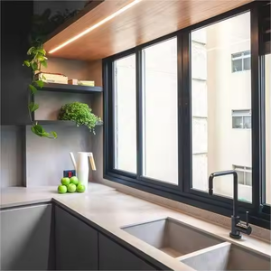 Système coulissant en alliage d'aluminium résidentiel, <span class=keywords><strong>vitrage</strong></span> isolant trempé à haute efficacité énergétique, fenêtre insonorisante avec moustiquaire - Product Image 3