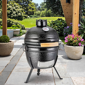 Barbecue en céramique <span class=keywords><strong>Kamado</strong></span> DIY de 13 pouces pour l'extérieur pour le gril à œufs pour la cuisine au charbon de bois B-Q au bar - Product Image 1