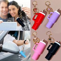 Stanley Mini Cooper gantungan kunci penyimpanan lipstik Pop tas tangan tutup dapat dilepas gantungan kunci plastik ringan gantungan kunci Mini