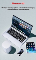 Chiavetta USB Crittografata 64GB con Doppia Porta USB e Type-C, Protezione Hardware con Password per Archiviazione Dati Sicura per Aziende/Uso Personale