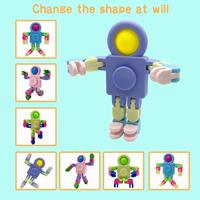 Jouet interactif parent-enfant en plastique, anti-stress, spinner astronaute à bulles, avec chaîne musicale réglable et puzzle de doigts