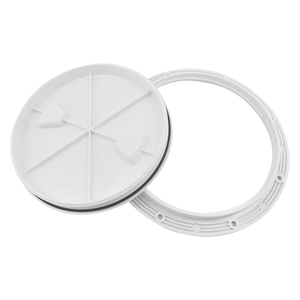 ISURE MARINE <span class=keywords><strong>Trappe</strong></span> de plaque d'inspection ronde antidérapante de 4 pouces avec centre robuste détachable pour installations extérieures Blanc - Product Image 3