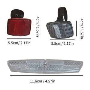 Reflector de Plástico <span class=keywords><strong>para</strong></span> <span class=keywords><strong>Bicicleta</strong></span>, Luz Trasera, Reflector <span class=keywords><strong>para</strong></span> Radios de <span class=keywords><strong>Bicicleta</strong></span> de Montaña, Advertencia de Conducción Nocturna, Placas Reflectantes <span class=keywords><strong>para</strong></span> Portaequipajes Delantero y Trasero - Product Image 5