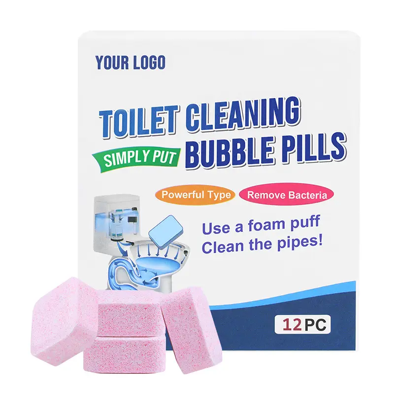 Prix usine éliminateur d'odeurs blocs de toilette tablettes de nettoyage détergent bulle nettoyant pour cuvette de toilette