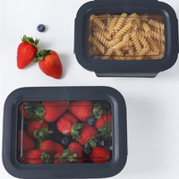 Nouvelle boîte à lunch colorée en métal avec logo personnalisé avec joint en plastique pp transparent Pot transparent Boîte à lunch fitness Boîte à lunch en étain