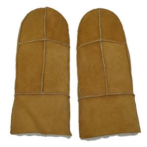 Gants de sport d'hiver pour femmes, coupe-vent, chauds, en cuir de mouton véritable, mitaines en fourrure - Product Image 3