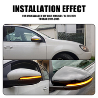 Intermitentes Dinámicos para Retrovisor Lateral para Volkswagen Golf MK6 GTI 6 R Line VI R20, Luz LED de Señal de Giro, Tuning para Touran, 12V, 2 Piezas