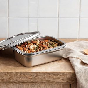 Stainless Steel Large <b>Bento</b> <b>Lunch</b> <b>Box</b> for Adults Kids Durable Seal Buckle Leakproof Compartment Heatable for Sandwich Packaging - Product Image 5