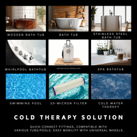 Machine de bain de glace tout-en-un avec filtration UV, conteneur de 400 L, plage de température de 0 à 42 degrés pour usage commercial