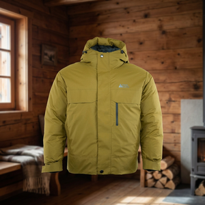 Veste en duvet pour homme de qualité supérieure, tactique, à capuche réglable, imperméable, respirante, en nylon, avec boutons métalliques, personnalisée - Product Image 2