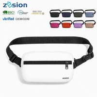 Sac banane BSCI personnalisé avec logo, sac de ceinture en nylon, sac bandoulière, sac de hanche, vente en gros, fabricant OEM