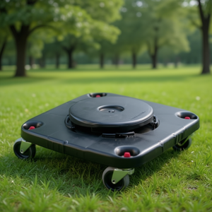 Carrello portaoggetti nero quadrato con ruote per stoccaggio e trasporto, stile sportivo - Product Image 3