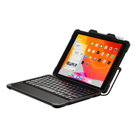 Sarung KEYBOARD MFI, Generasi Ke-5 iPad dengan Keyboard 2020, Sarung Dapat Diisi Ulang dengan Tempat Pensil untuk iPad 10.2/10.5 Inci