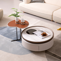Table basse rotative à hauteur réglable en bois, design moderne Wanboon, couleur nano, pierre de cristal, meubles de salon