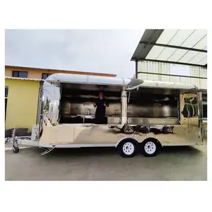 Doner Kebab Mobile Food Cart New Stainless Steel Food Trailer Truck For Restaurant And Bakery Made With Full Kitchen