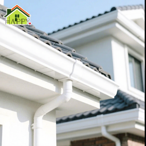 China Fabricación de canalones de techo Cadenas de lluvia Precio de canalón Ghana Downspout Tubo cuadrado de PVC blanco - Product Image 1