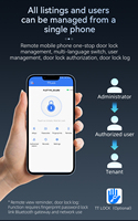Serrure de porte intelligente Tuya WiFi avec caméra, empreinte digitale, carte d'accès NFC, code clé et contrôle à distance via application